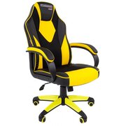  Кресло Chairman Game 17 (7028515) экопремиум черный/желтый 