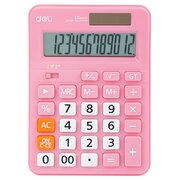  Калькулятор Deli EM210FPink розовый 12-разр. 