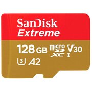  Карта памяти SanDisk (SDSQXAA-128G-GN6GN) microSDXC 128GB Class 10 UHS-I A2 C10 V30 U3 Extreme 170MB/s 