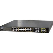  Коммутатор Planet GS-4210-24PL4C IPv6/IPv4, 24-Port Managed 802.3at POE+ Gigabit Ethernet Switch + 4-Port Gigabit Combo TP/SFP (440W) управляемый 
