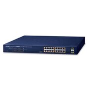  Коммутатор Planet GSW-1820HP 16-Port 10/100/1000T 802.3at PoE + 2-Port 1000X SFP Ethernet Switch (240W PoE Budget, Standard/VLAN/Extend mode) 