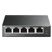  Коммутатор TP-LINK TL-SF1005LP 5-Port 10/100Mbps Unmanaged Switch with 4-Port PoE, meta case, desktop mount, PoE budget 41W 