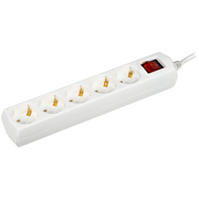  Удлинитель IEK У05В Generica (WYP10-10-05-D15-ZK-G) 5 мест 2P PE/1,5м 