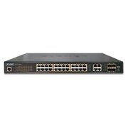  Коммутатор Planet GS-4210-24P4C IPv6/IPv4, 24-Port Managed 802.3at POE+ Gigabit Ethernet Switch + 4-Port Gigabit Combo TP/SFP (220W) управляемый 