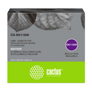  Картридж Cactus DK-11209 (CS-DK11209) черный ленточный для Brother P-touch QL-500, QL-550, QL-700, QL-800 