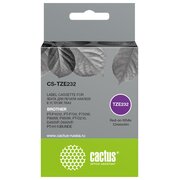  Картридж Cactus TZe-232 (CS-TZE232) черный ленточный для Brother PT-P1010, PT-P700, P750W, P900W, P950W, PT-D210, D450VP, D600VP, PT-H110BUNDE 