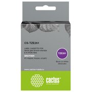  Картридж Cactus TZe-261 (CS-TZE261) черный ленточный для Brother PT- P900W, P950W, 9700PC 