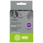  Картридж Cactus TZe-121 (CS-TZE121) черный ленточный для Brother PT-P1010, PT-P700, P750W, P900W, P950W, PT-D210, D450VP, D600VP, PT-H110BUNDE 