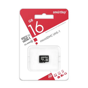  Карта памяти Smartbuy (SB16GBSDCL10-00) SDmicro Card 16GB Сlass 10 (без адаптеров) 