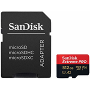  Карта памяти SanDisk (SDSQXCD-512G-GN6MA) 512GB microSDXC Class 10 UHS-I A2 C10 V30 U3 Extreme Pro (SD адаптер) 200MB/s 