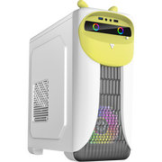  Корпус GameMax Cute Owl W-Y без БП (Midi Tower, ATX, Бело-желтый, 1*USB3.0 + 2*USB2.0, 2*120мм) 