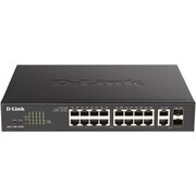  Коммутатор D-Link DGS-1100-18PV2/A3A с 16 портами 10/100/1000Base-T и 2 комбо-портами 1000Base-T/SFP 