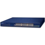 Коммутатор PLANET (SGS-6310-24P4X) 24x10/100/1000T 802.3at PoE + 1x10G SFP+ 1xStackable Managed Switch 