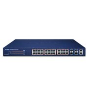  Коммутатор PLANET (SGS-5240-24P4X) 24x10/100/1000T 802.3at PoE + 1x10G SFP+ 1xStackable Managed Switch 