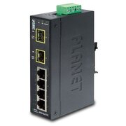  Коммутатор PLANET ISW-621TF IP30 Slim Type 4-Port Industrial Ethernet Switch + 2-Port SFP Fiber 