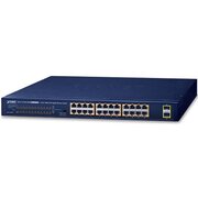  Коммутатор PLANET (GSW-2620HP) 24x10/100/1000T 802.3at POE + 1x1000X SFP Unmanaged Gigabit Ethernet Switch 