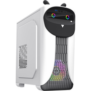  Корпус GameMax Cute Owl W-B без БП (Midi Tower, ATX, Черно-белый, 1*USB3.0 + 2*USB2.0, 2*120мм) 