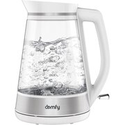  Чайник Domfy DSW-EK505 1.8л. белый/прозрачный (корпус стекло) 