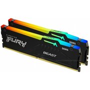  ОЗУ ОЗУ Kingston Fury Beast RGB Gaming Memory KF548C38BBAK2-16 16GB DDR5 4800 DIMM Non-ECC, CL38, 1.1V, 1RX16 (Kit of 2), RTL 