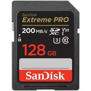  Карта памяти SanDisk (SDSDXXD-128G-GN4IN) 128GB SDXC Class 10 V30 UHS-I U3 Extreme Pro 200MB/s 