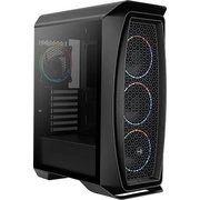  Корпус Aerocool One Eclipse-G-BK-v1 (2xUSB, 2xAudio, 4x120 мм FAN, прозрачная стенка-закаленное стекло, ATX, без БП) 