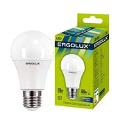  Лампочка Ergolux LED-A60-10W-E27-6K 