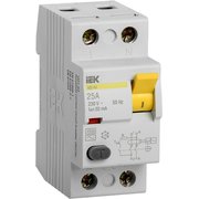  Выключатель дифф. тока IEK ВД1-63 MDV10-2-025-030 25A 30мА AC 2П 230В 2мод белый 