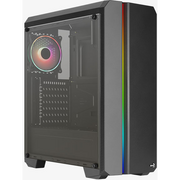  Корпус AeroCool Genesis-G-BK-v2 (4711099473892) MidiTower (ATX, USB3x2, USB2x2, ARGB fan x1, без БП) 