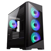  Корпус GameMax Destroyer TGB, mATX, black, w/o psu, w/1xUSB3.0+2xUSB2.0, Combo Audio, w/3x12cm ARGB front fan 
