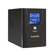  ИБП ExeGate SpecialPro Smart LLB-500.LCD.AVR.2SH.USB (EX294614RUS) 500VA/300W, LCD, AVR, 2*Schuko, USB, Black 