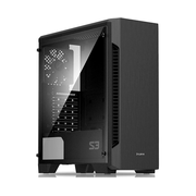  Корпус Zalman S3 TG черный без БП ATX 5x120mm 2xUSB2.0 1xUSB3.0 audio bott PSU 