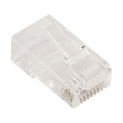  Коннектор LANMASTER (LAN-EZ45-8P8C/U5E-100) RJ45 тип EZ, 8P8C, UTP, Cat.5e, универсальный, покрытие 50 микрон,100 шт. 