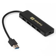  USB-Хаб (концентратор) ExeGate DUB-4P/1 EX293980RUS (кабель-адаптер USB3.0 - 4xUSB3.0, Plug Play, черный) 