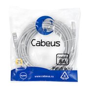  Патч-корд Cabeus (PC-SSTP-RJ45-Cat.6a-10m-LSZH) S/FTP, категория 6а (10G), 2xRJ45/8p8c, экранированный, серый, LSZH, 10м 