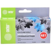  Картридж Cactus (CS-CLI481XXLC) голубой струйный (12мл) для Canon Pixma TR7540/TR8540/TS6140/TS8140 