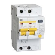  Выключатель IEK MAD10-2-020-C-030 автом. дифф. тока АД12 20A тип C 4.5kA 30мА AC 2П 230В 3мод белый (упак. 1шт) 