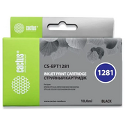  Картридж Cactus T1281 (CS-EPT1281) струйный черный (10мл) для Epson Stylus S22/S125/SX420/SX425/Office BX305 