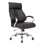  Кресло руководителя Бюрократ T-9904NSL (T-9904NSL/BLACK-PU) черный Leather Venge Black искусственная кожа крестовина металл хром 