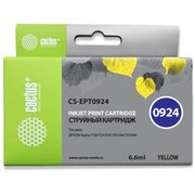  Картридж Cactus T0924 (CS-EPT0924) струйный желтый (6.6мл) для Epson Stylus C91/CX4300/T26/T27/TX106/TX109/TX117/TX119 
