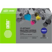  Картридж Cactus T6037 (CS-EPT6037) струйный сер.пигм. (220мл) для Epson Stylus PRO 7880/9880 