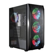  Корпус Ginzzu GL300 Fan 12cm RGB*4 USB3.0 Window 
