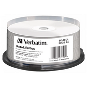  Диск BD-R Verbatim (43750) 50Gb 6x Cake Box (25шт) Double Layer Printable 