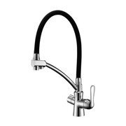  Смеситель для кухни LEMARK LM3070C-White с гибким изливом, с подключением к фильтру питьевой воды, хром 