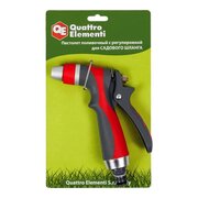 Пистолет поливочный QUATTRO ELEMENTI 646-164 1-режимный металл + мягкий пластик, регулировка напор 