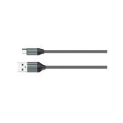  USB кабель LDNIO LD-B4571 LS432/Micro/2m/2.4A/медь 120 жил/Нейлоновая оплетка/Gray 