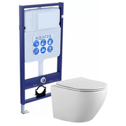  Унитаз с инсталляцией AQUATEK Set Aquatek Европа с тонким сиденьем soft-close 
