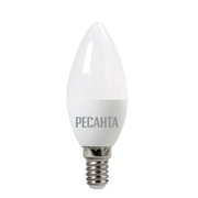  Лампа светодиодная Ресанта LL-R-C37-6W-230-3K-E14 