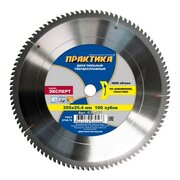  Диск пильный по алюминию Практика 355 х 25,4 мм (030-566) 100 зубов 