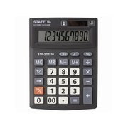  Калькулятор настольный STAFF Plus STF-222 10 разрядов 