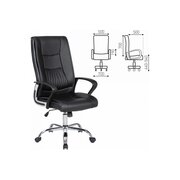  Кресло офисное BRABIX Forward EX-570 531837 хром, экокожа, черное 